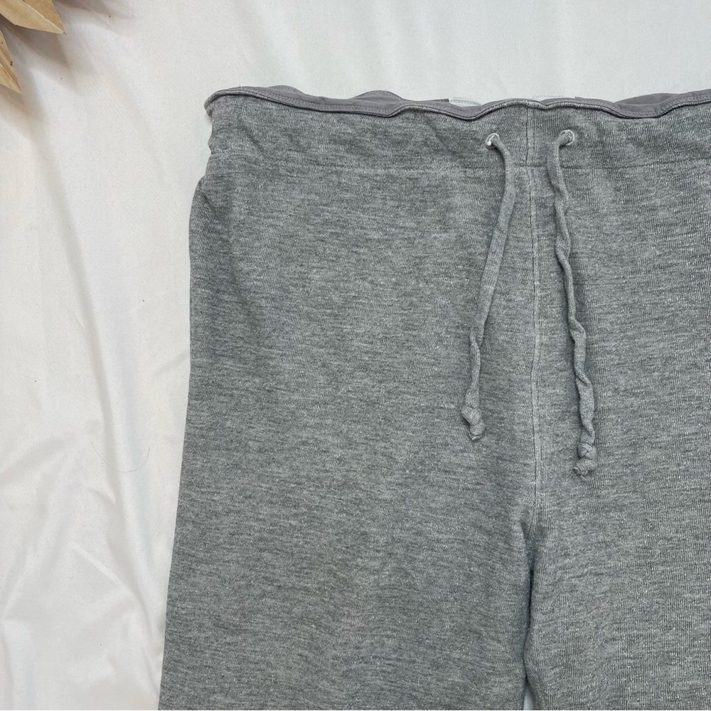 Nili Lotan Kiki Heather Grey Cropped Wide Leg French Terry Sweatpants Size Large - Picture 3 of 7